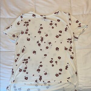 Floral Print White T-Shirt